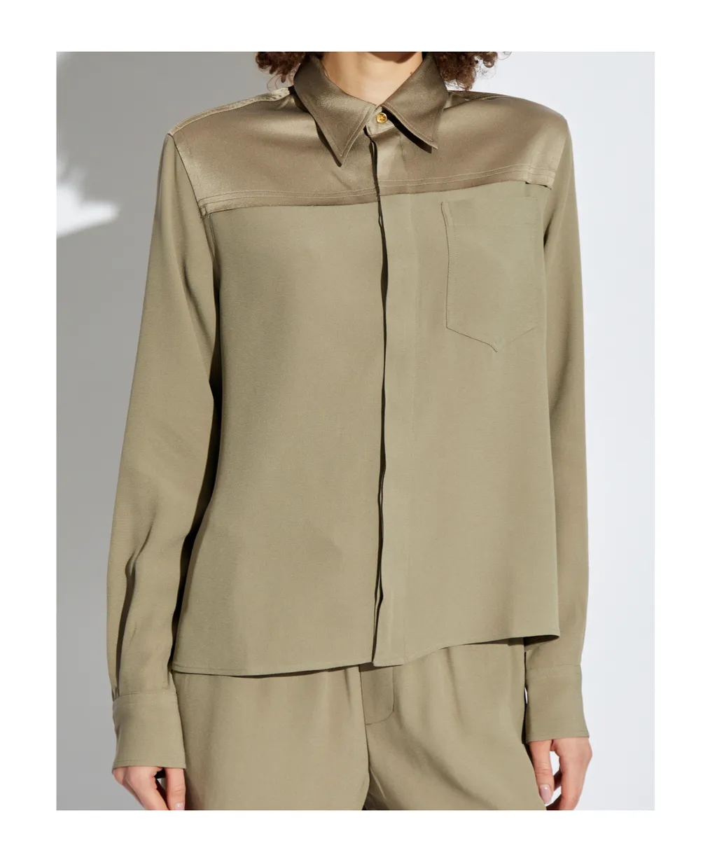 Ami Paris Ami De Coeur Long-Sleeved Plain Shirt