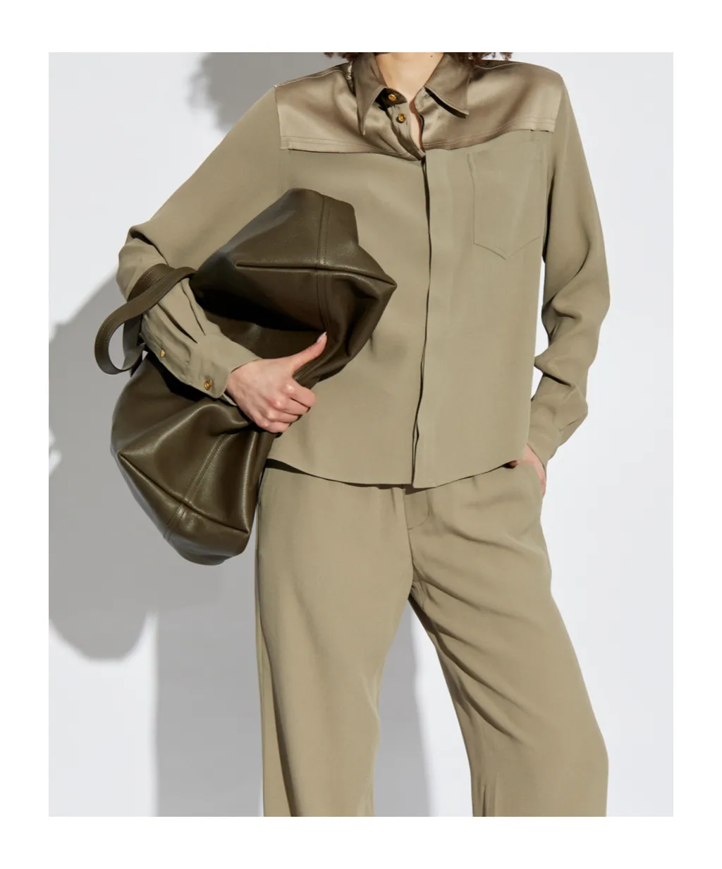 Ami Paris Ami De Coeur Long-Sleeved Plain Shirt