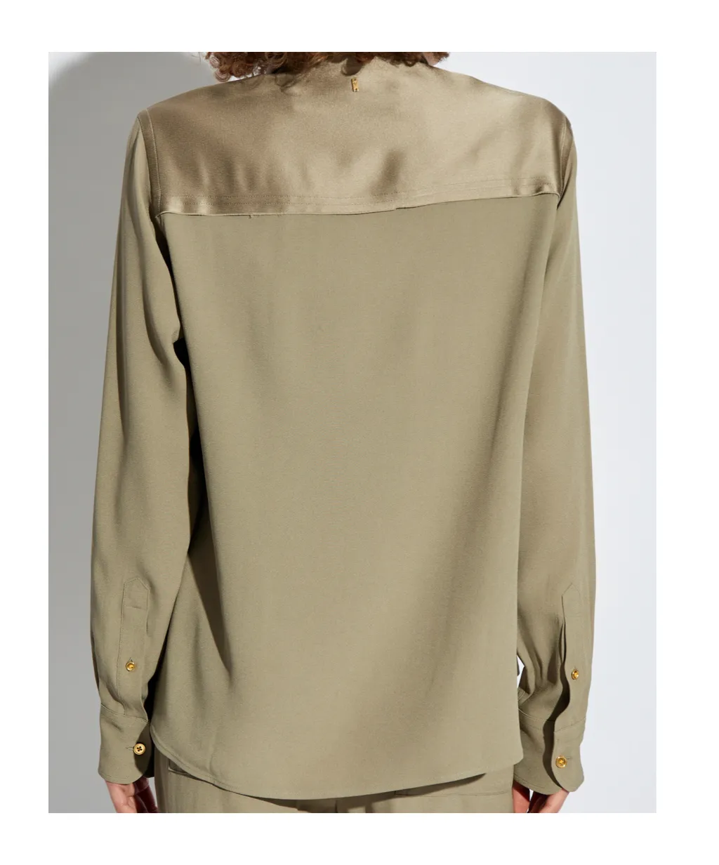 Ami Paris Ami De Coeur Long-Sleeved Plain Shirt