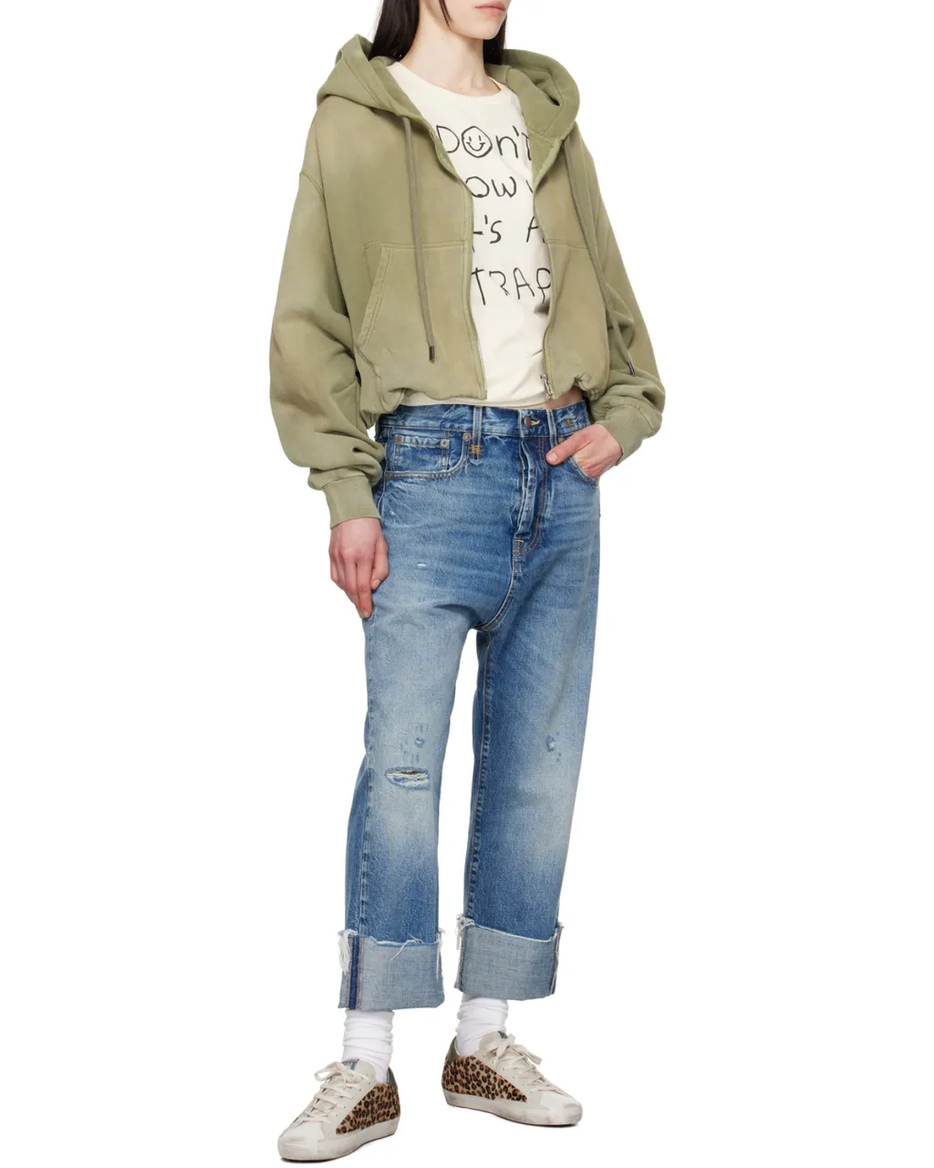 R13 5 Pocket Straight Fit Jeans