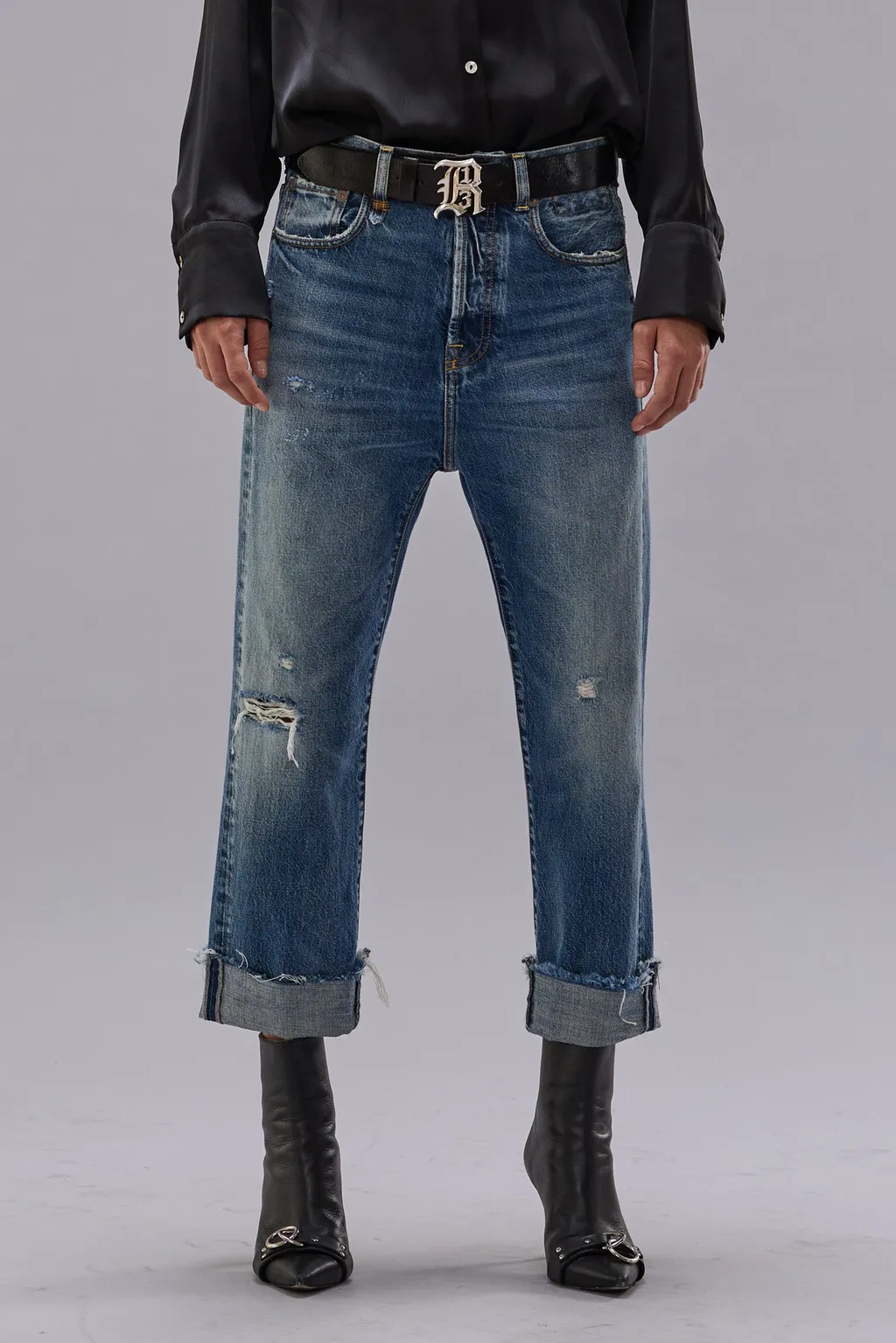R13 5 Pocket Straight Fit Jeans