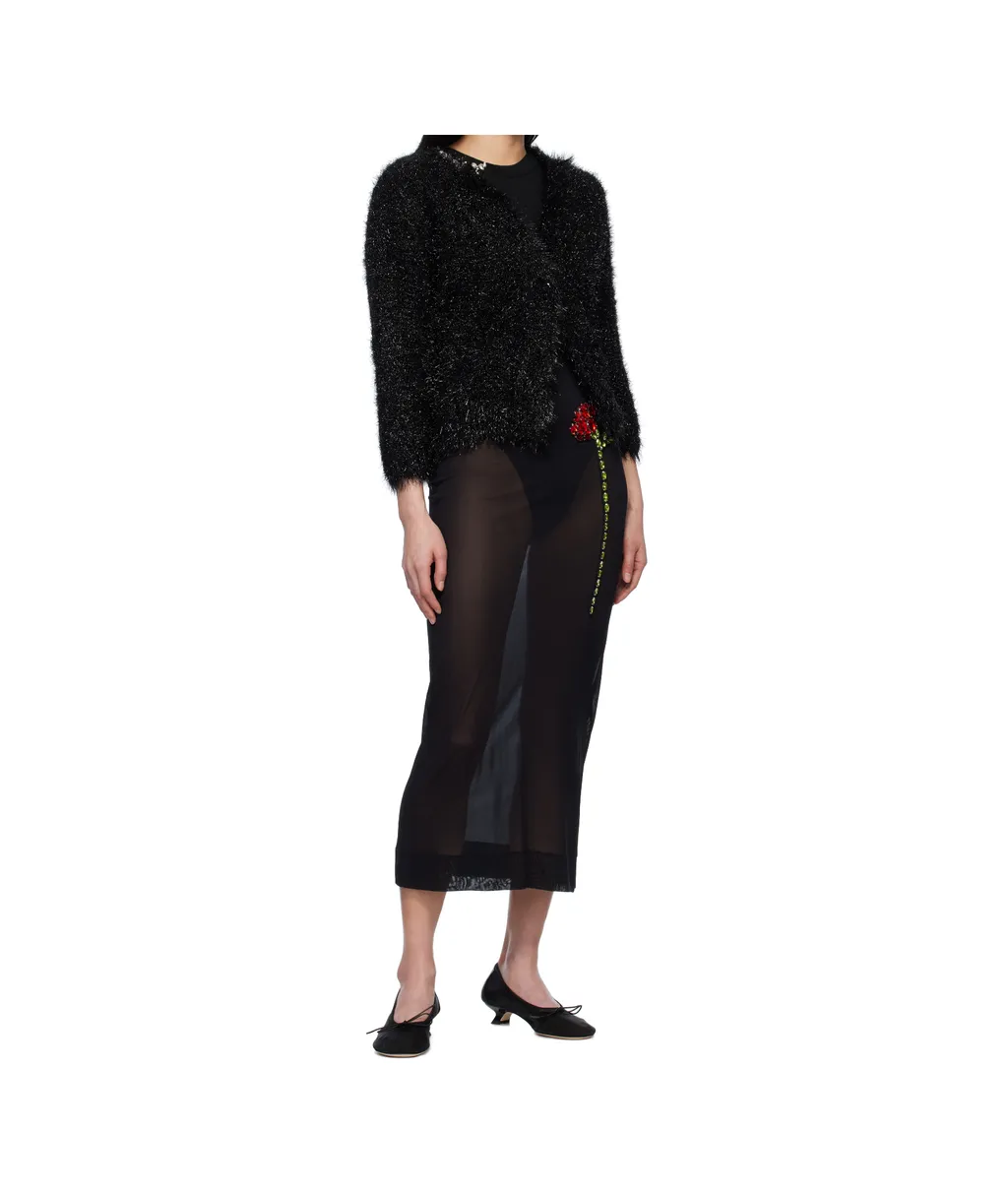 Embellished Carnation Column Skirt