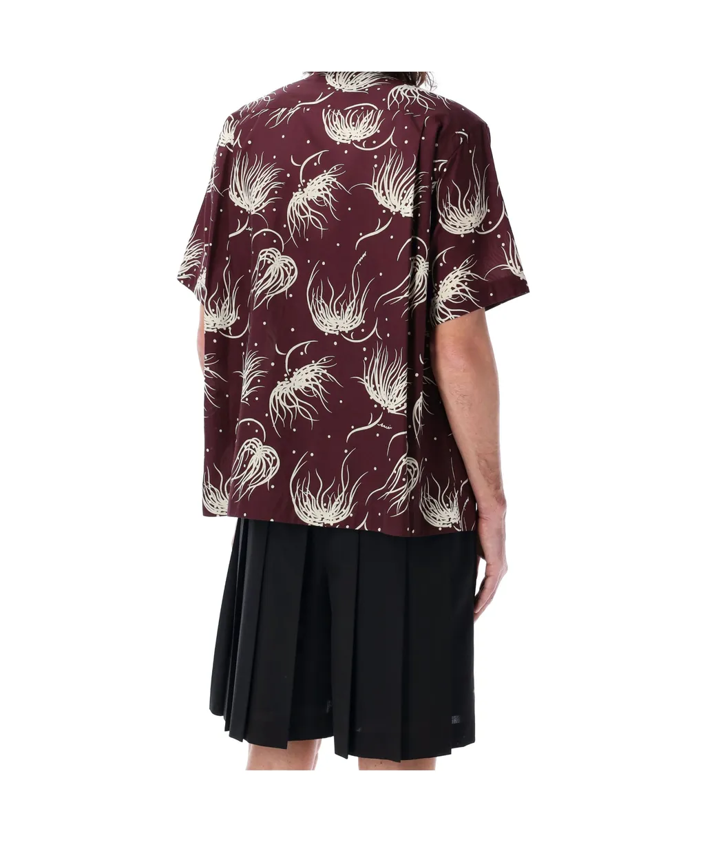 Sacai Floral Printed Bowling Shirt