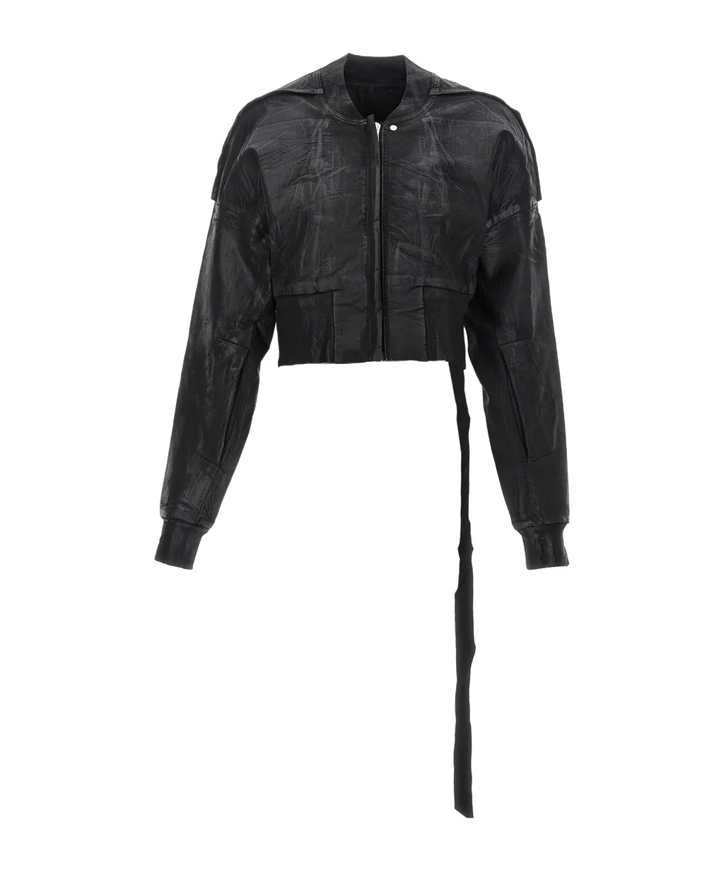Rick Owens Drkshdw Cropped Zipped Bomber Jacket
