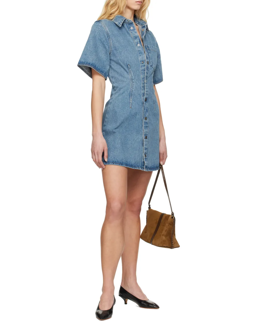 Ami Short Sleeve Shirt Dress