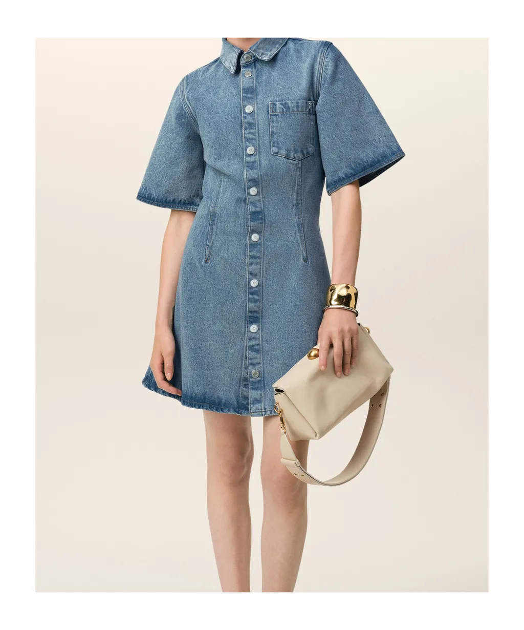 Ami Short Sleeve Shirt Dress