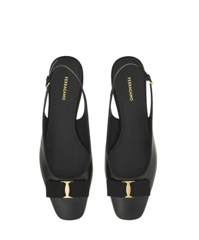 Ferragamo Iconic Bow Slingbacks
