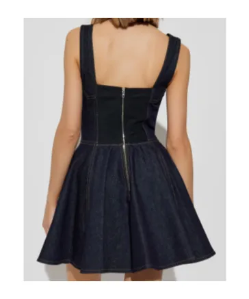 Dolce & Gabbana Logo Plaque Sleeveless Denim Dress