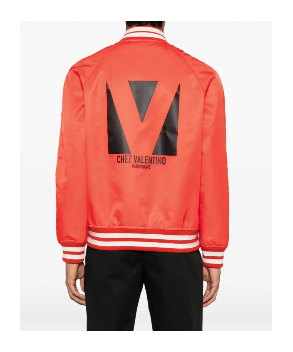 Chez Valentino-Print Bomber Jacket