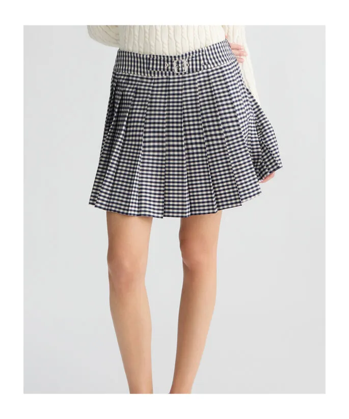 Liu Jo Pleated Chequered Miniskirt