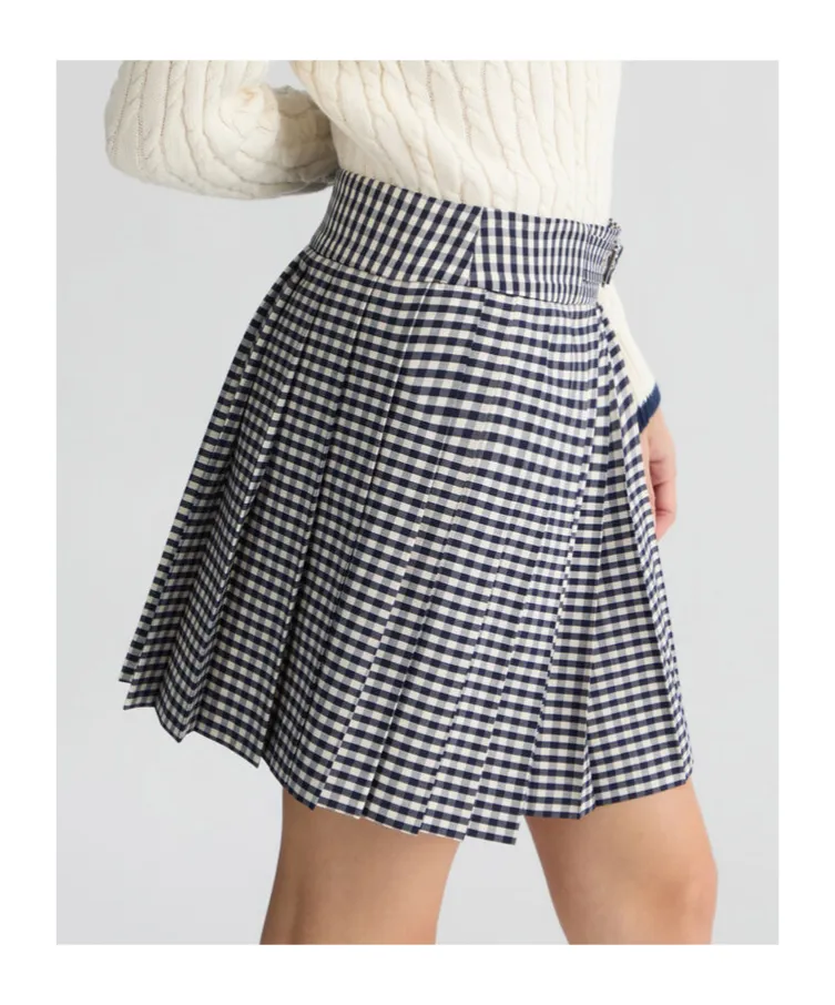 Liu Jo Pleated Chequered Miniskirt