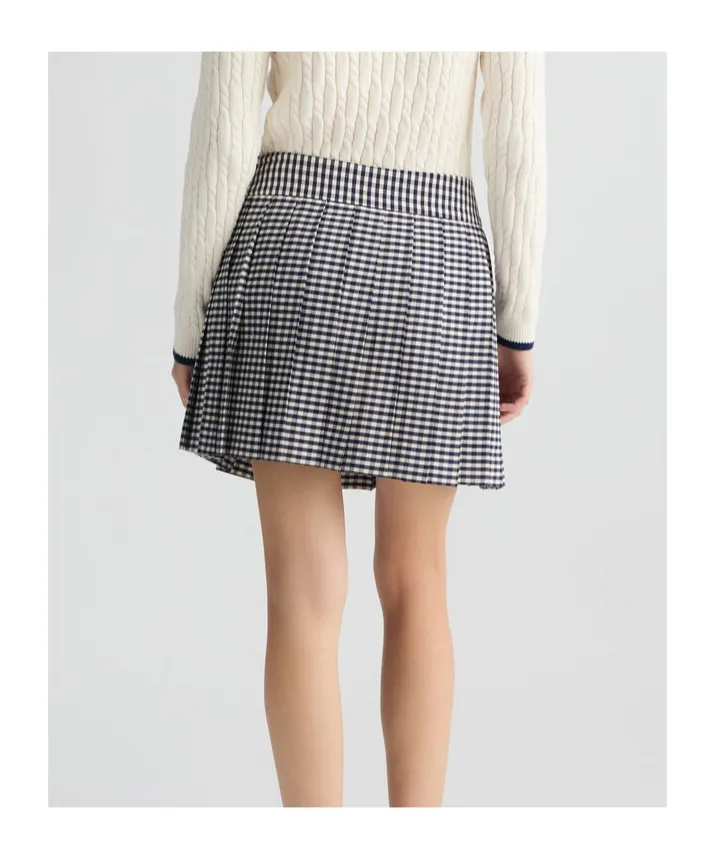 Liu Jo Pleated Chequered Miniskirt