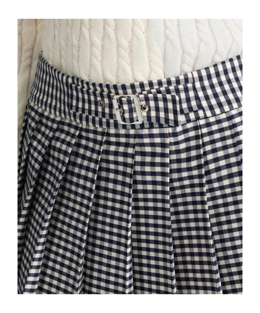 Liu Jo Pleated Chequered Miniskirt