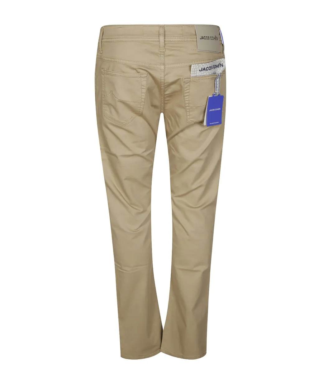 Jacob Cohen Nick Logo Patch Straight-Leg Trousers