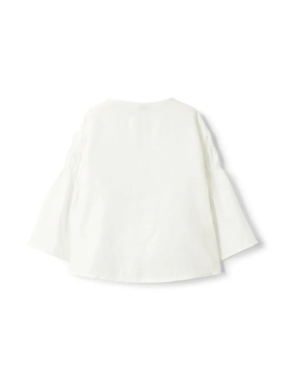 Il Gufo Bell-Sleeve Crewneck Blouse