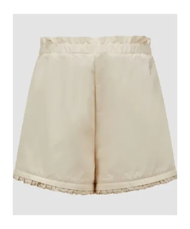 Ruffle-Trimmed Cotton Blend Shorts