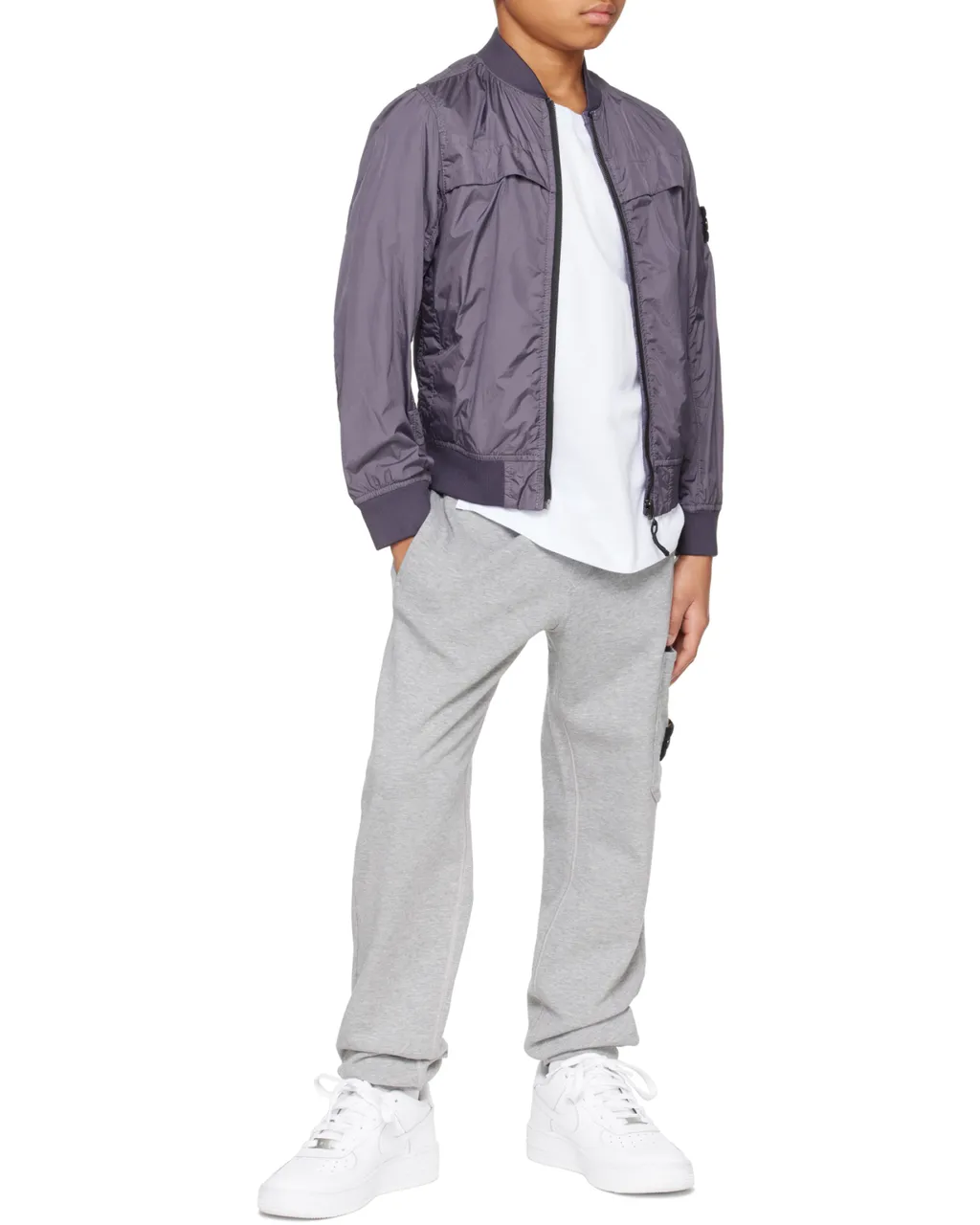 Crinkle Reps Panelled Zip-Up Jacket
