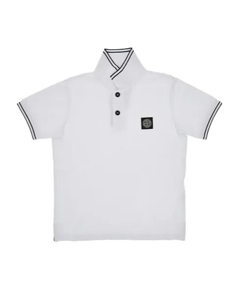 Stone Island Junior Compass-Badge Short Sleeved Polo Shirt