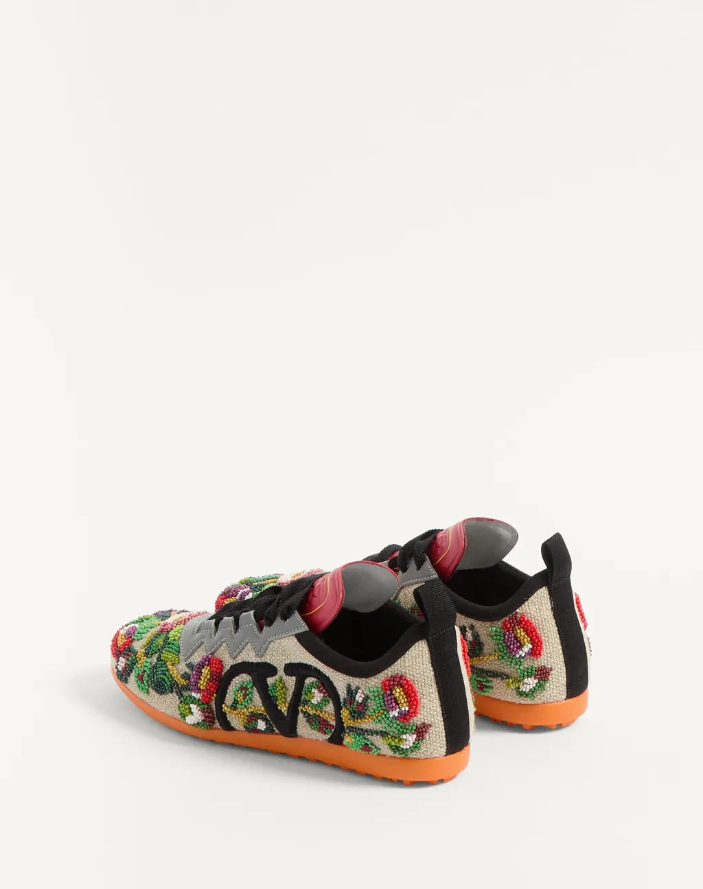 Valentino Chromathon Embroidered Lace-Up Sneakers