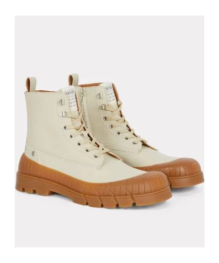 Lace-Up Boots In Canvas Kenzo-Gobi