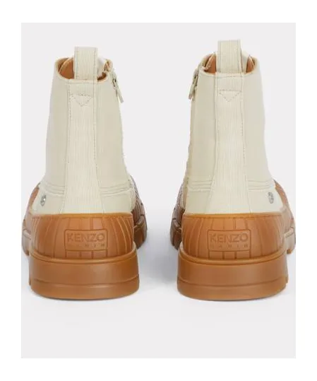 Lace-Up Boots In Canvas Kenzo-Gobi