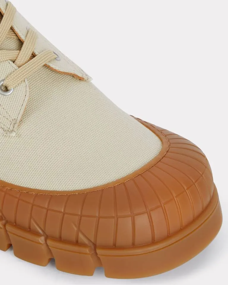 Lace-Up Boots In Canvas Kenzo-Gobi