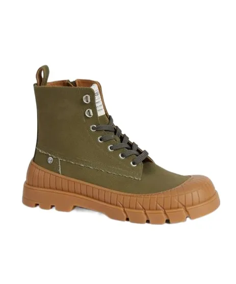 Lace-Up Boots In Canvas Kenzo-Gobi