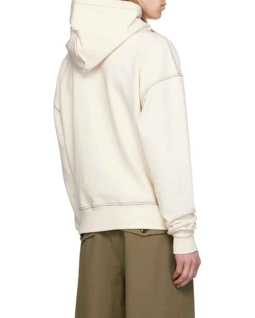 Ami Paris Logo Embroidered Drawstring Hoodie