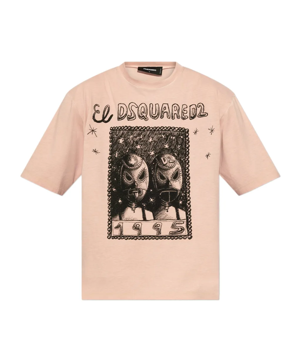 Dsquared2 Graphic Printed Crewneck T-Shirt