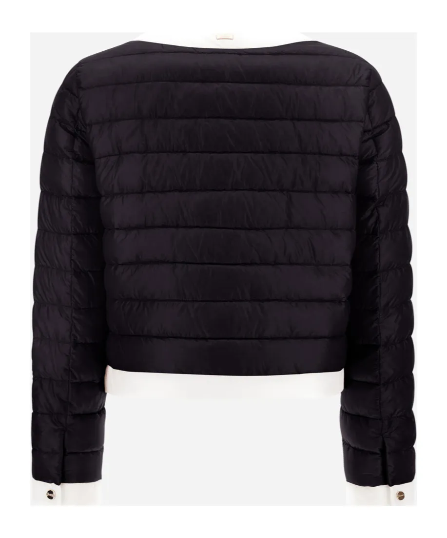 Striped Quilted Down Jacket