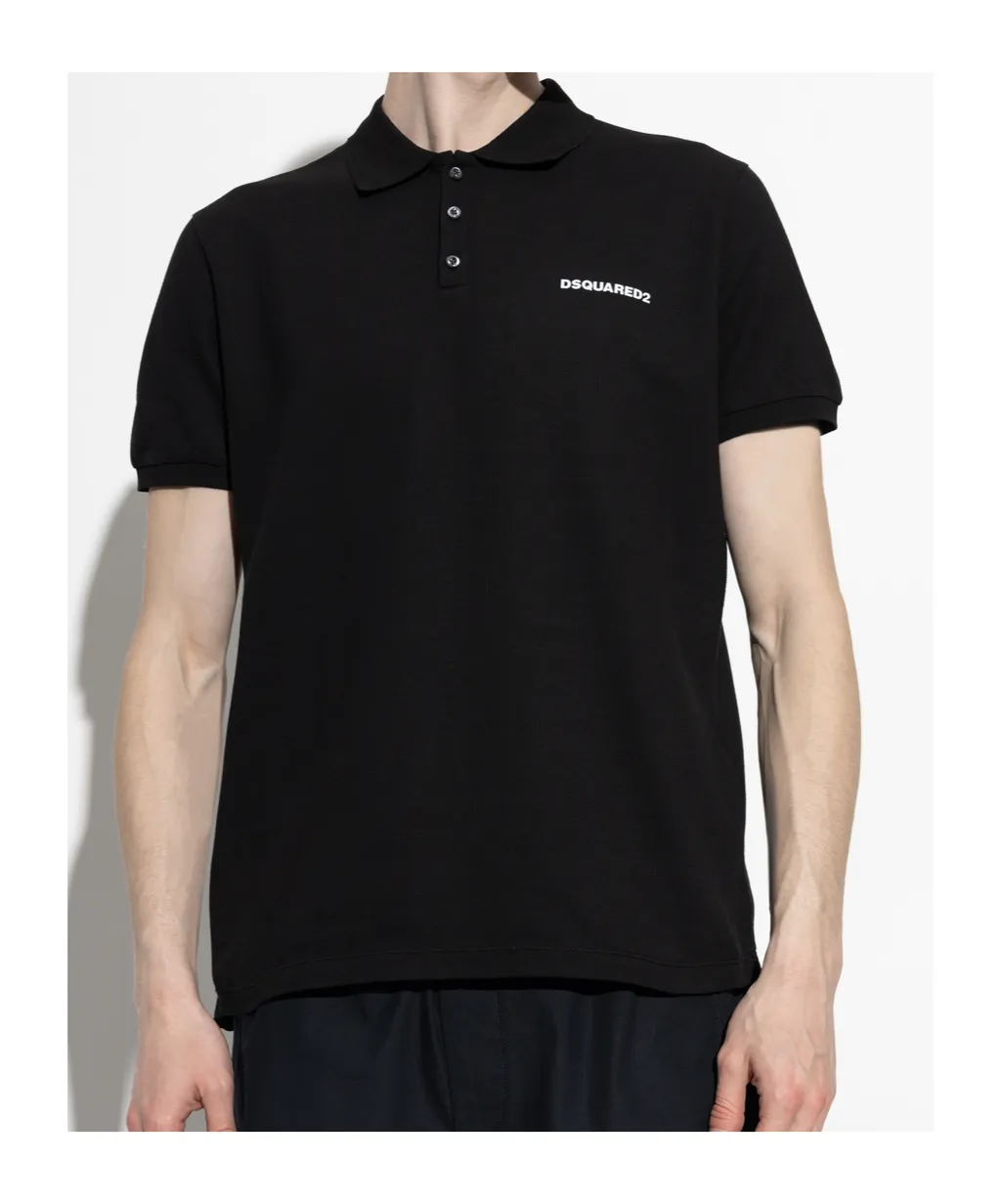 Dsquared2 Logo Detailed Piqué Polo Shirt