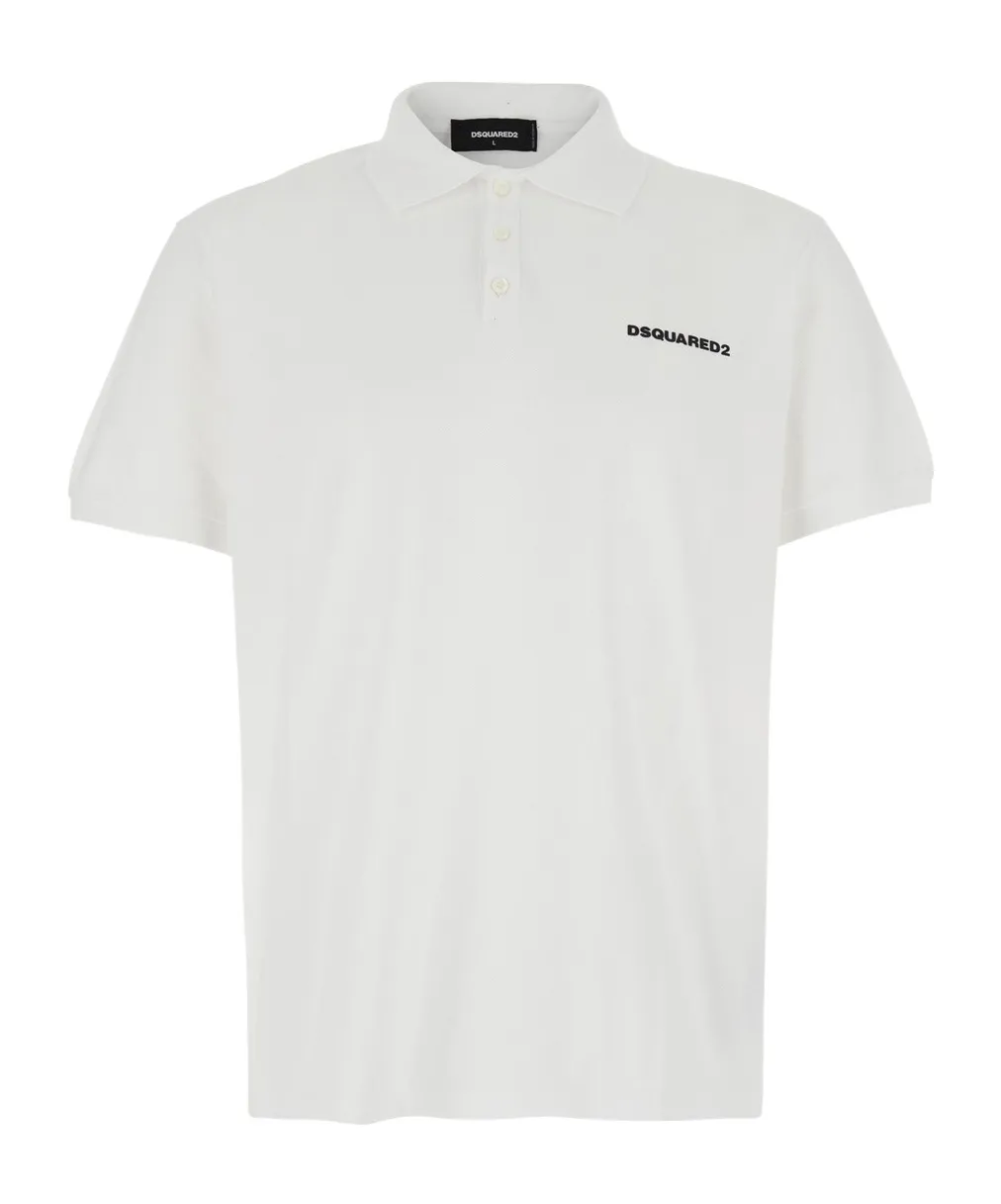 Dsquared2 Logo Detailed Piqué Polo Shirt