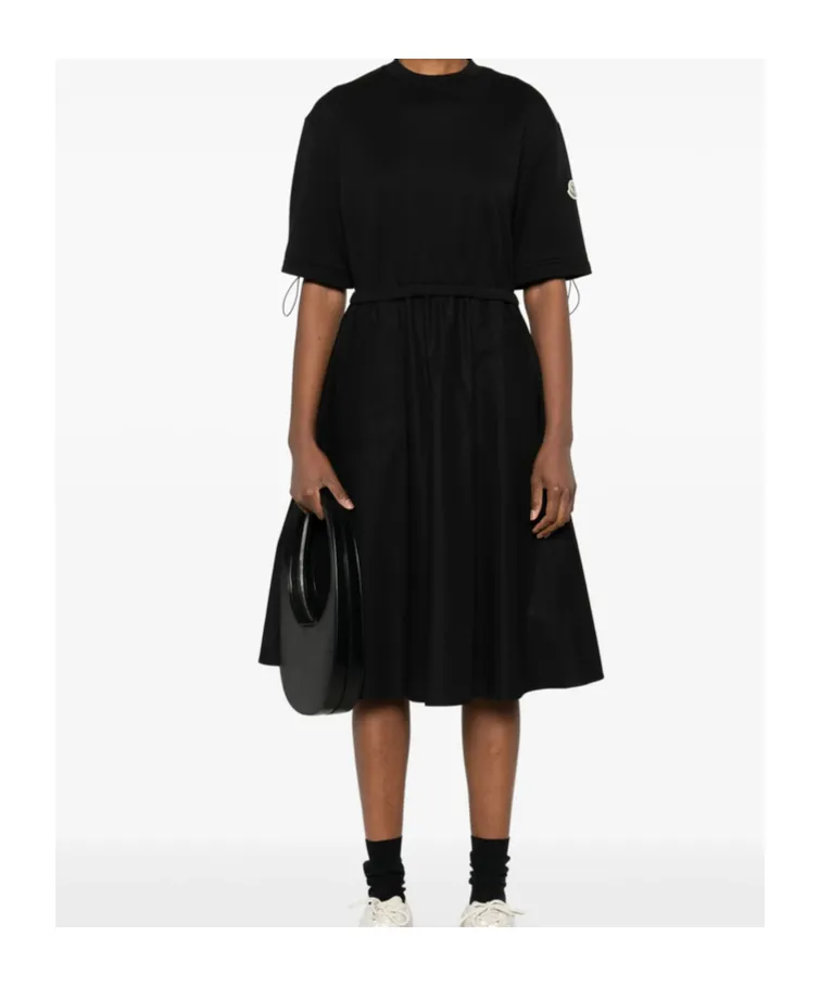 Contras-Panel Midi Dress