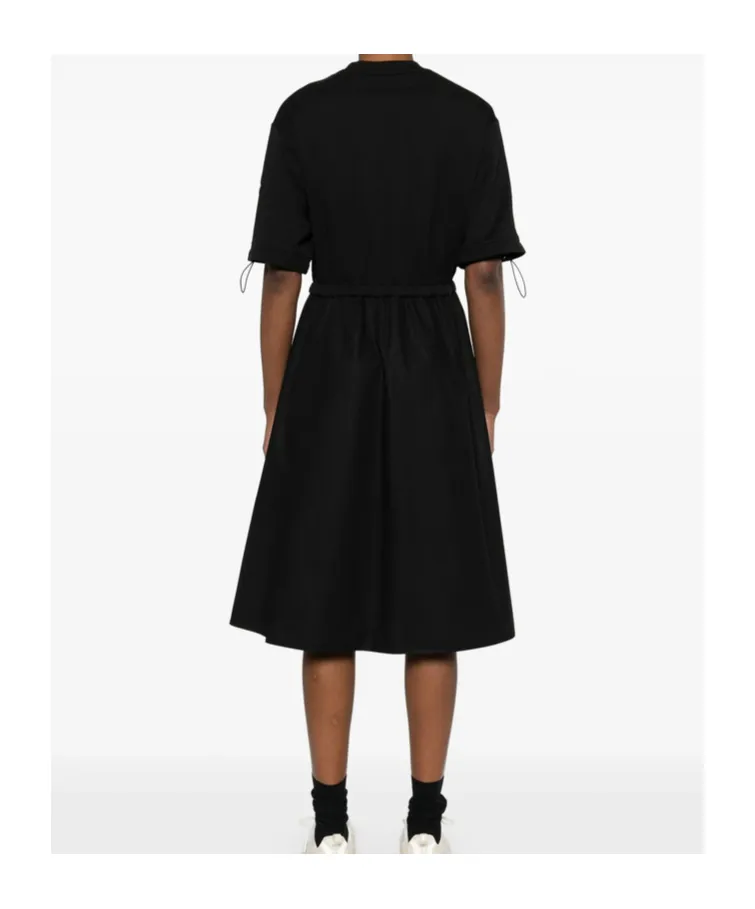 Contras-Panel Midi Dress