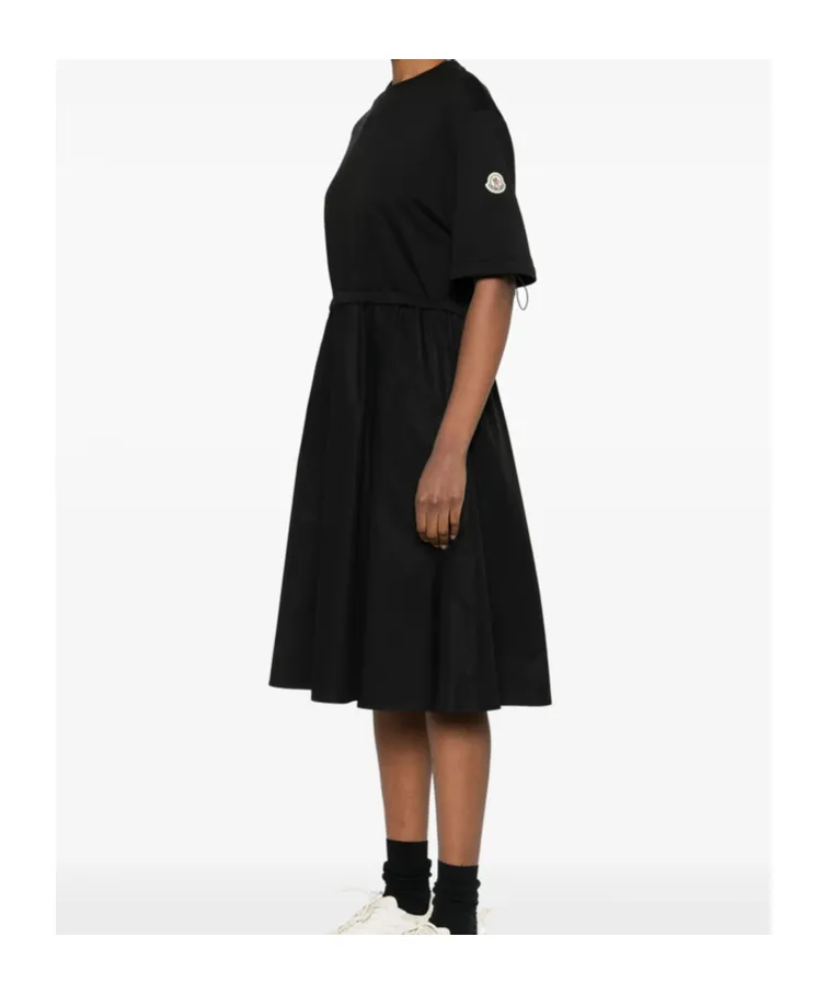 Contras-Panel Midi Dress