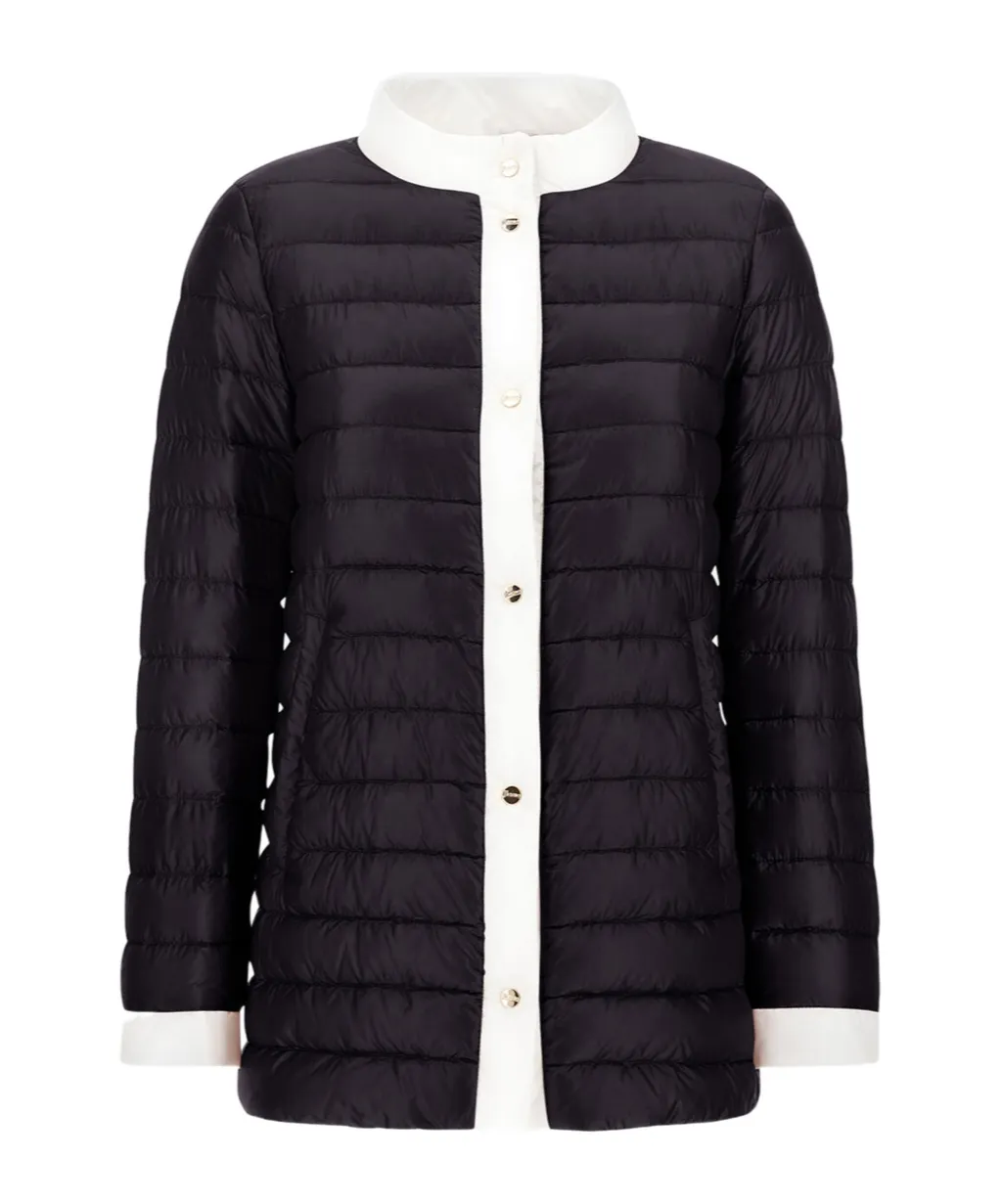 Quilted Snap-Button Down Jacket