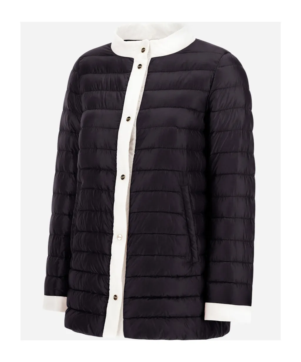 Quilted Snap-Button Down Jacket