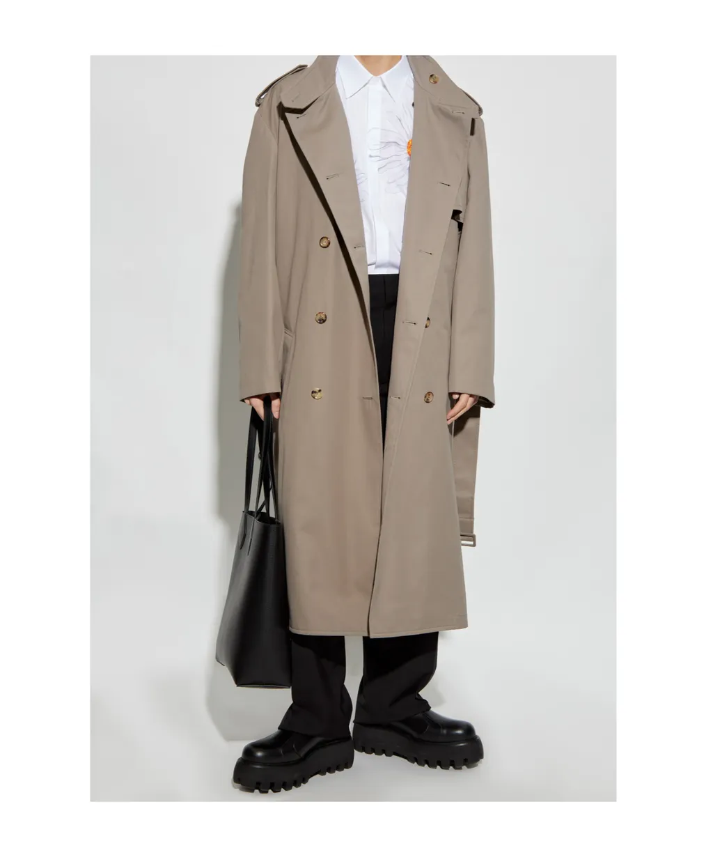 Moschino Double-Breasted Loose-Fit Coat