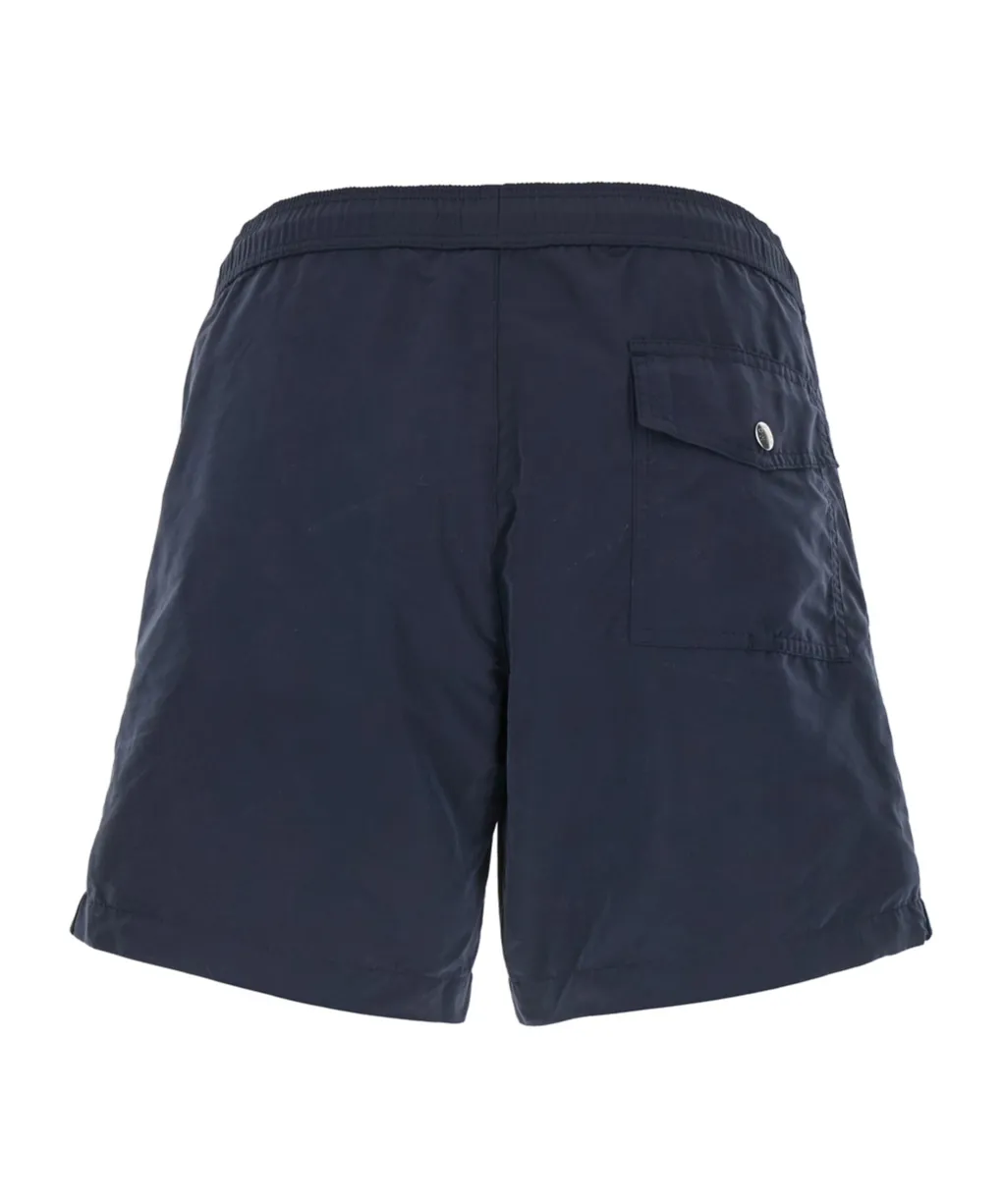 Moncler Logo Patch Drawstring Swim Shorts