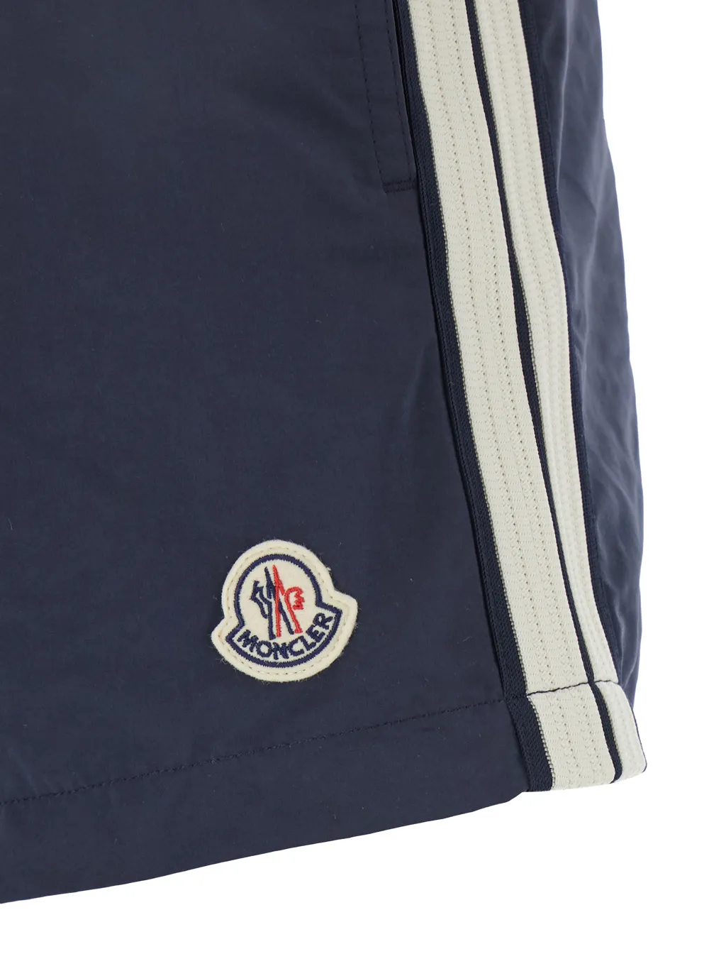 Moncler Logo Patch Drawstring Swim Shorts