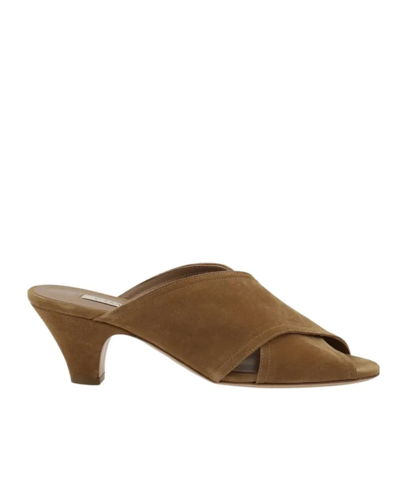 Casadei Crisscrossed Open-Toe Mules