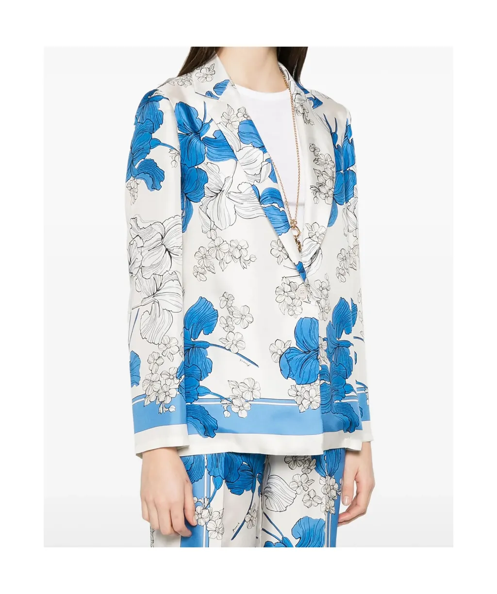 P.A.R.O.S.H. Floral Print Collared Jacket