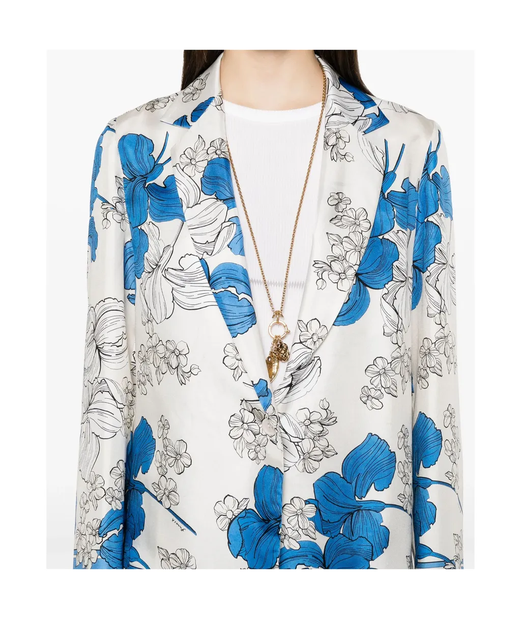 P.A.R.O.S.H. Floral Print Collared Jacket