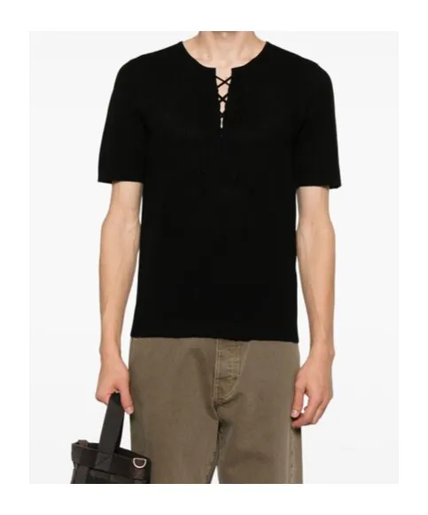 Short-Sleeved Round-Neck Sweater