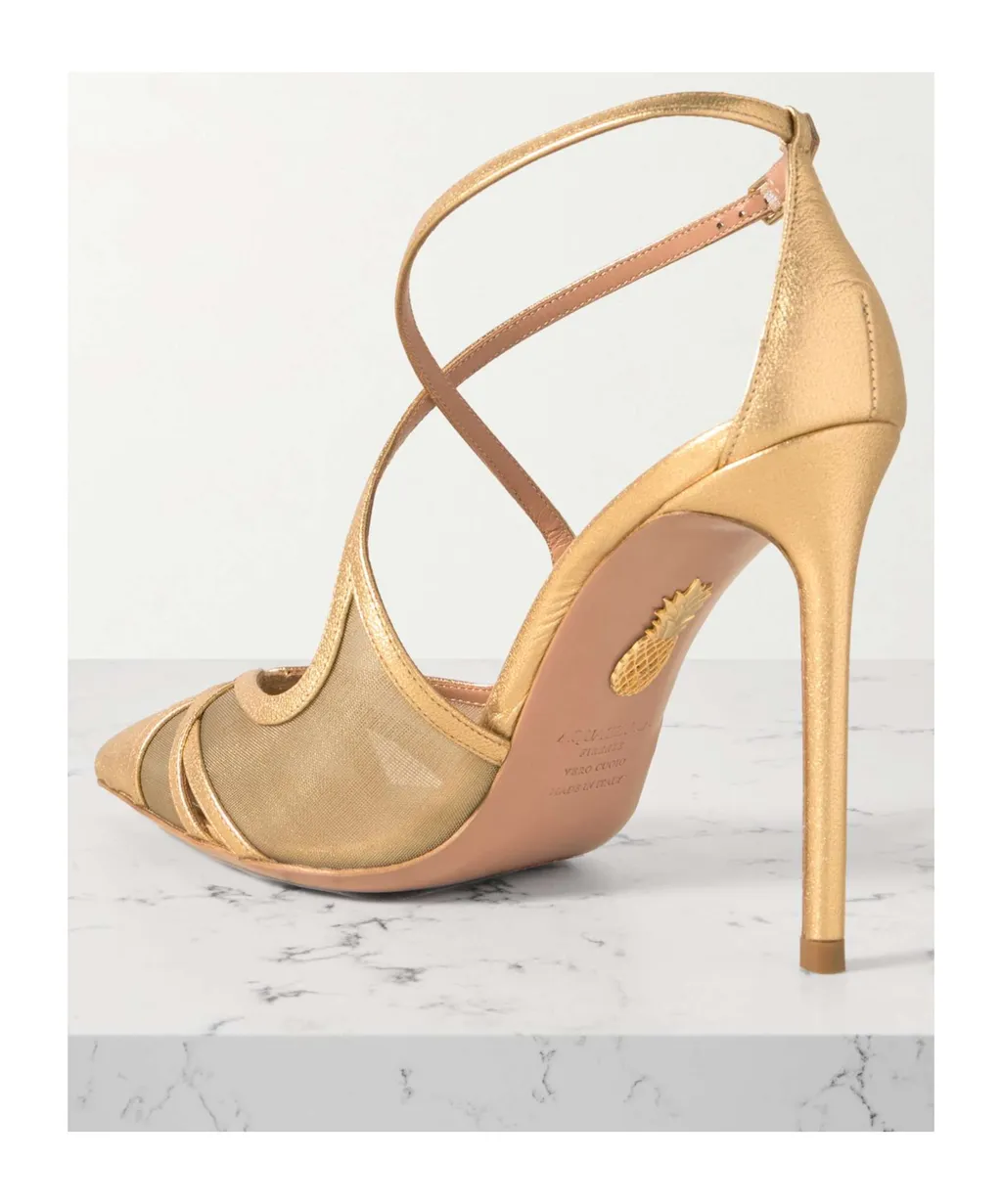 Aquazzura Cut-Out Detailed Pointed Toe Pumps