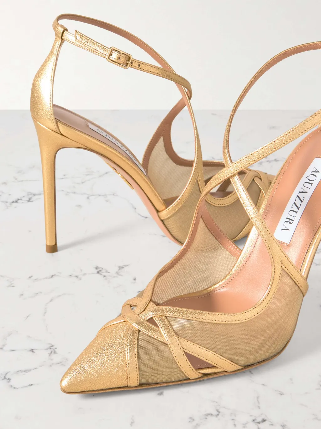 Aquazzura Cut-Out Detailed Pointed Toe Pumps