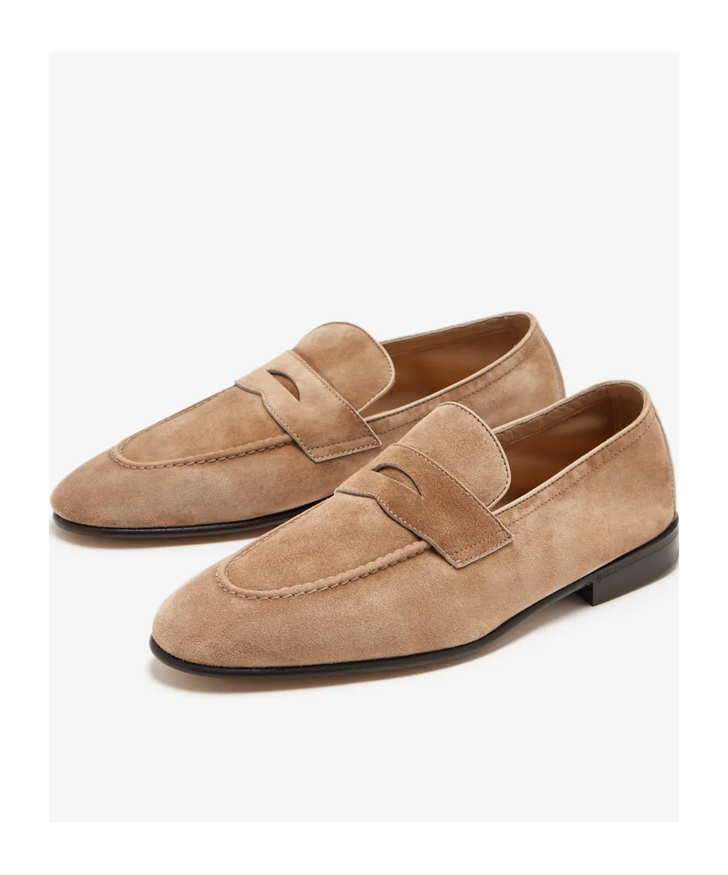 Brunello Cucinelli Almond Toe Slip-On Loafers