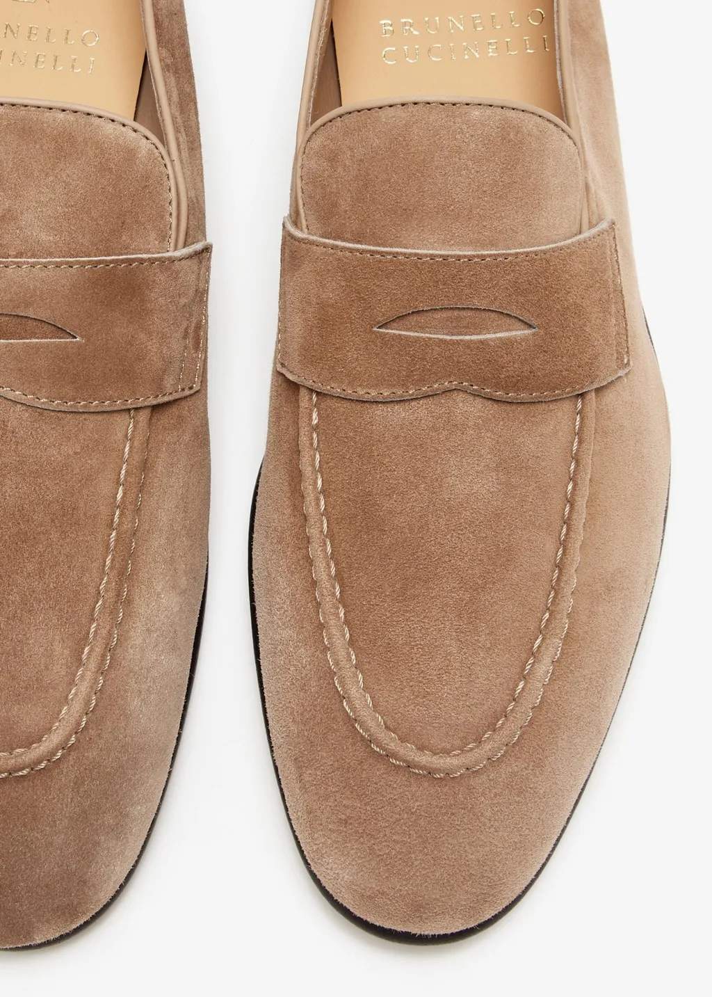 Brunello Cucinelli Almond Toe Slip-On Loafers