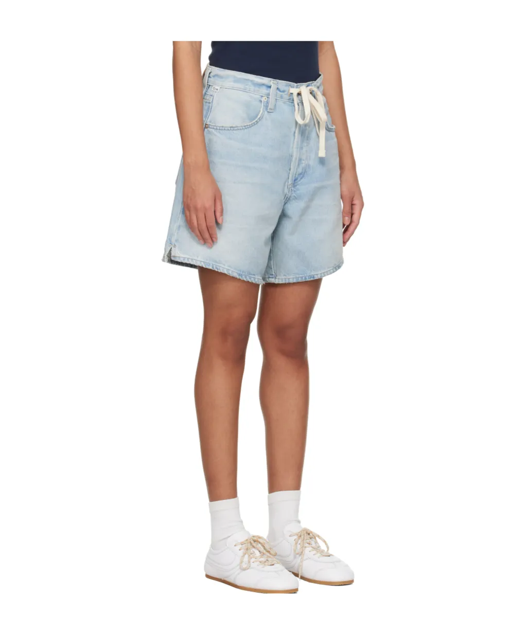 Drawstring Denim Shorts
