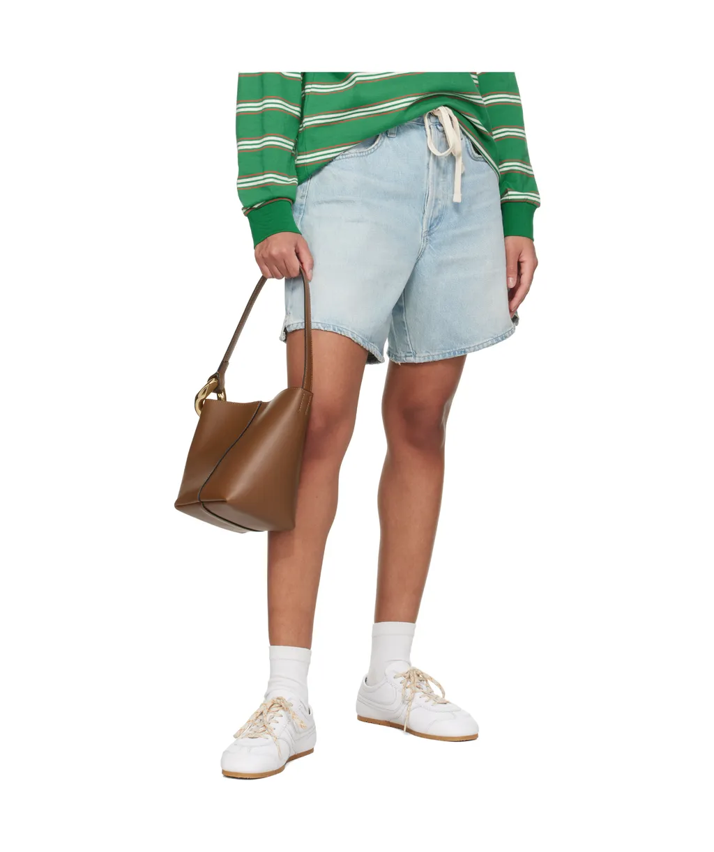 Drawstring Denim Shorts